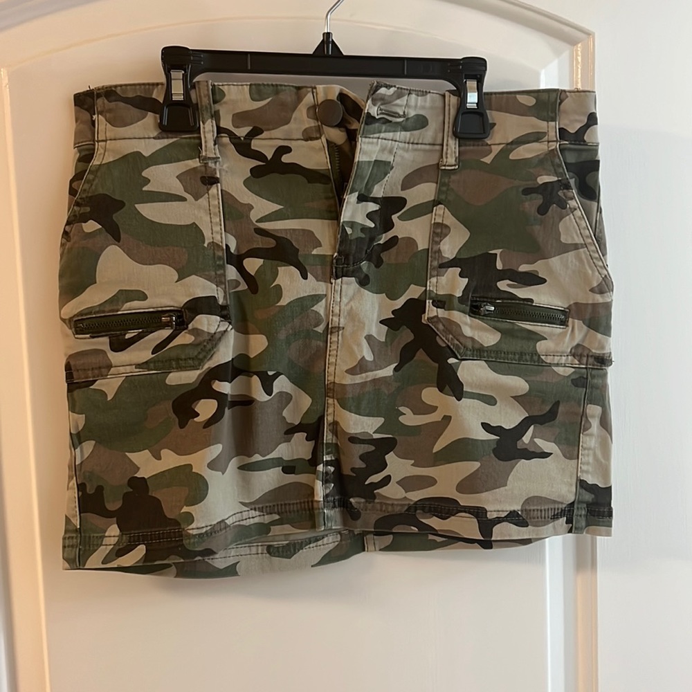 Army Denim Skirt - Size M
